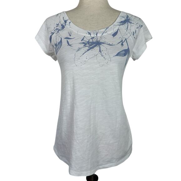 American Eagle Top Women Small Indie Bella Y2K Graphic Tee Tie Back Twilightcore - Picture 1 of 16